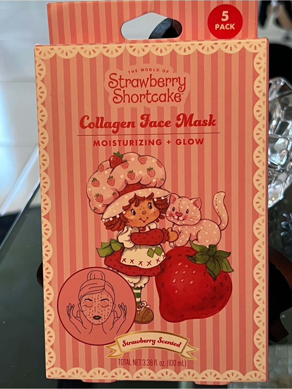 Strawberry Shortcake Collagen Face Mask – Pink (5 Pack)